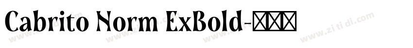 Cabrito Norm ExBold字体转换